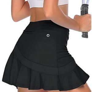 Elegant Black Ruffled Mini Skirt for Women